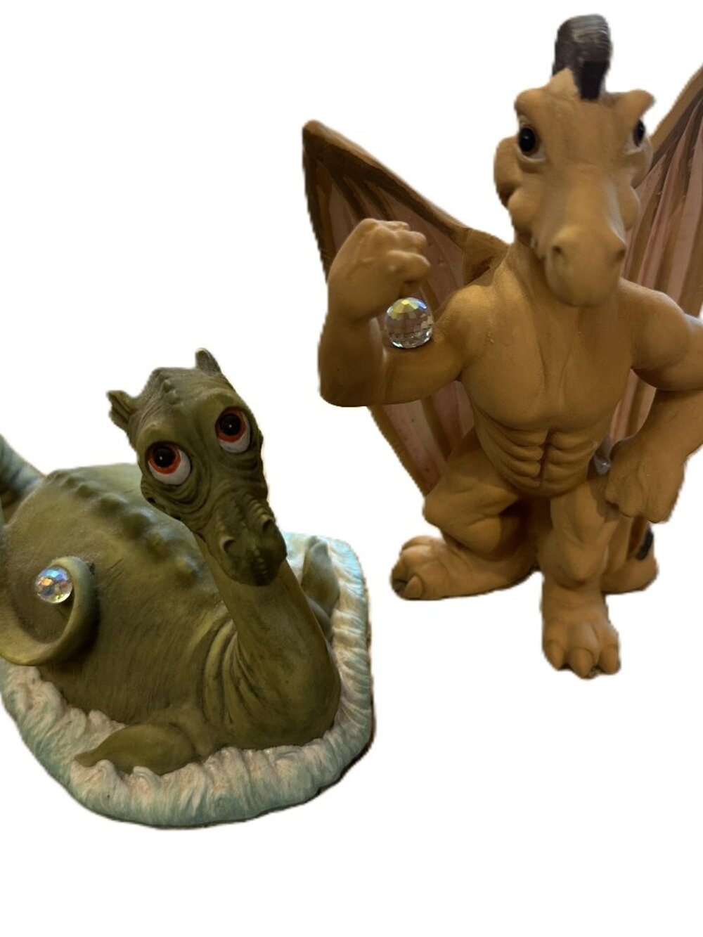 Krystonia: 2 Dragon Figurines: Gulbar-Gul & Groosh